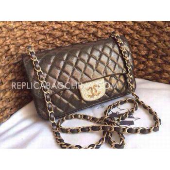 Chanel Cross Body Bag  Flap Leather Brown