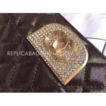 Chanel Cross Body Bag  Flap Leather Brown