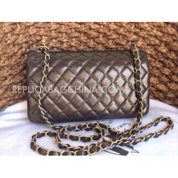 Chanel Cross Body Bag  Flap Leather Brown