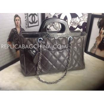 Chanel Brown Handbag Leather Replica