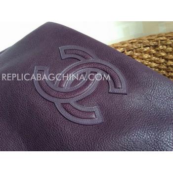 Chanel Purple Handbag Calfskin Replica