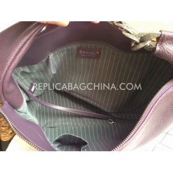 Chanel Purple Handbag Calfskin Replica