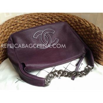 Chanel Purple Handbag Calfskin Replica