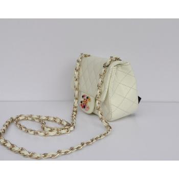 Chanel  Flap bags 51725 White Lambskin Small Bags