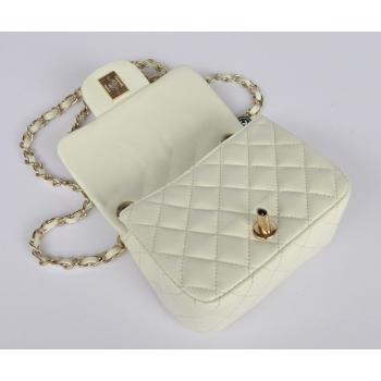 Chanel  Flap bags 51725 White Lambskin Small Bags