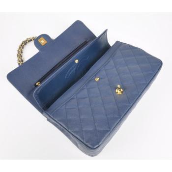 Replica Chanel  Flap bags 1113 Blue Lambskin Cross Body Bag