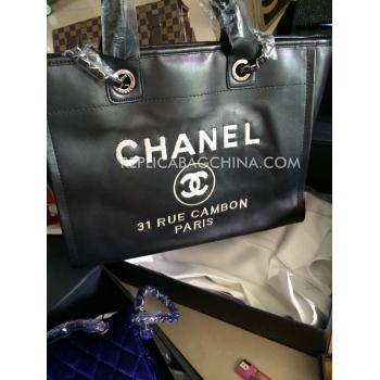 Replica Chanel Genuine Leather New Arrival Black Handbag