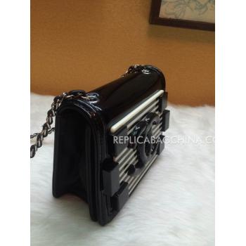 Replica Chanel Camera New Arrival Black Genuine Leather Cross Body Bag