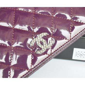 Cheap Chanel Wallet 31508 Purple Enamel Wallet HM07554