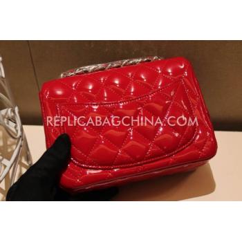 Chanel Calfskin Handbag  Flap Mini Red