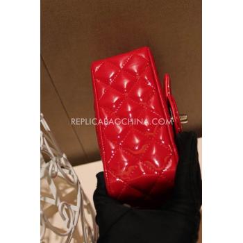 Chanel Calfskin Handbag  Flap Mini Red