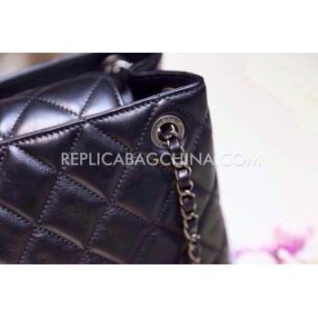 Chanel Handbag Calfskin Le Boy Black