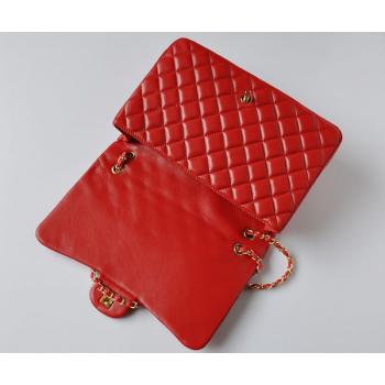 Chanel  Flap bags 47600 Red Lambskin Ladies Bag