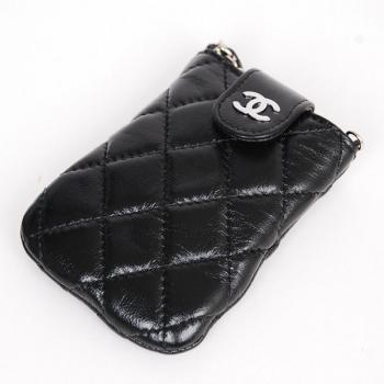 Chanel Iphone Cases 172 Black Lambskin Unisex Handbags