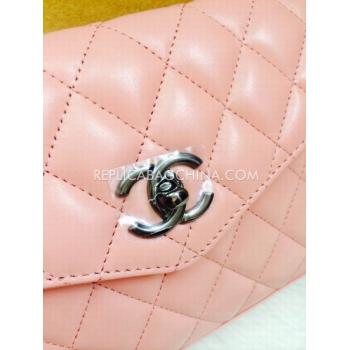 Cheap Chanel Leather Cross Body Bag  Flap New Arrival Pink