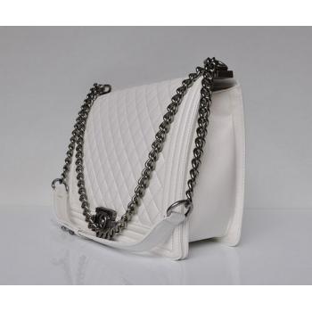 Chanel Boy Chanel bags 67087 White Lambskin Ladies Handbags