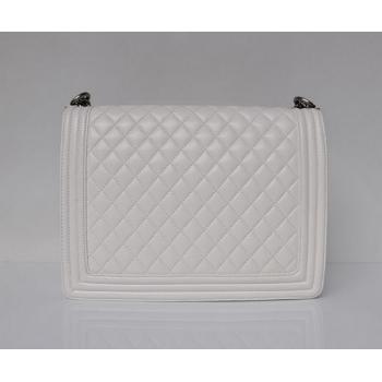 Chanel Boy Chanel bags 67087 White Lambskin Ladies Handbags