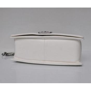 Chanel Boy Chanel bags 67087 White Lambskin Ladies Handbags