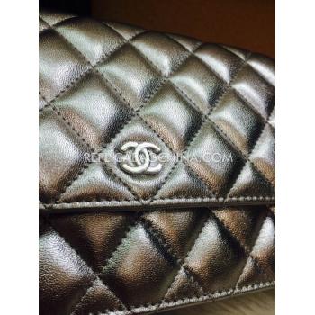 Cheap Cheap Chanel New Arrival Silver Shoulder Bag  Flap Leather