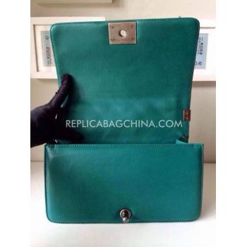 Chanel New Arrival Green Calfskin Shoulder Bag Le Boy Replica