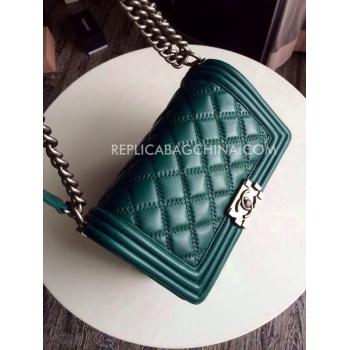 Chanel New Arrival Green Calfskin Shoulder Bag Le Boy Replica