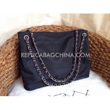 Chanel Shoulder Bag Handbag Nylon Black