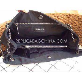 Chanel Shoulder Bag Handbag Nylon Black