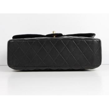 Chanel  Flap bags 01113 Black Lambskin Medium Handbags