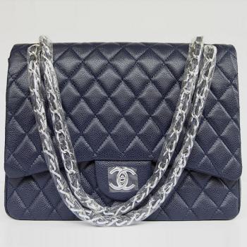 Chanel  Flap bags 01116 Blue Medium HandBags