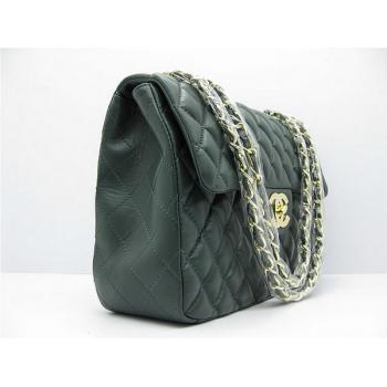 Chanel  Flap bags 1114 Green Lambskin Medium