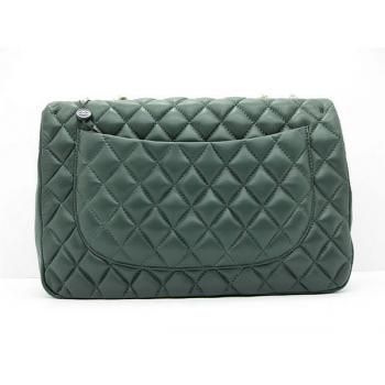 Chanel  Flap bags 1114 Green Lambskin Medium