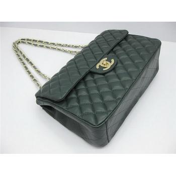 Chanel  Flap bags 1114 Green Lambskin Medium