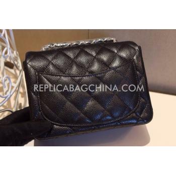 Cheap Chanel Handbag Mini Black Patent Leather Replica