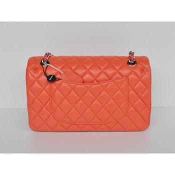 Chanel  Flap bags 1112 Orange Lambskin Small