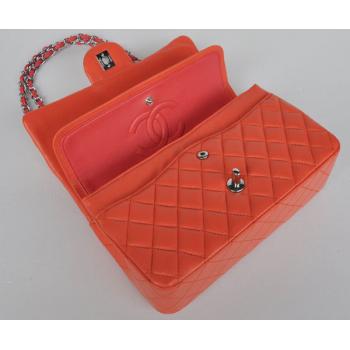 Chanel  Flap bags 1112 Orange Lambskin Small