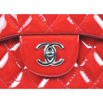 Replica Quality Chanel 01116 Red Enamel Medium Bag