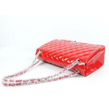 Replica Quality Chanel 01116 Red Enamel Medium Bag