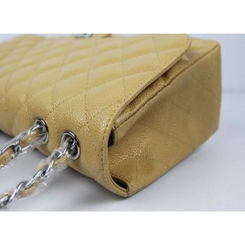 Chanel  Flap bags 1113 Apricot Cow Leather Medium Replica