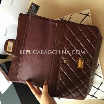 Chanel Handbag Reissue 2.55 Genuine Leather Brown