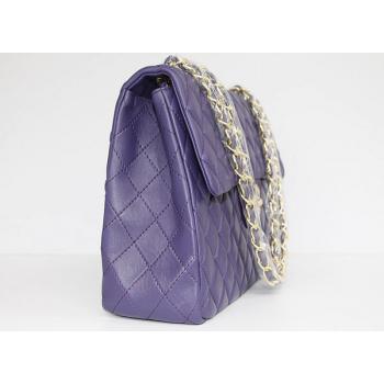 Quality Chanel  Flap bags 1114 Purple Lambskin Ladies Bag