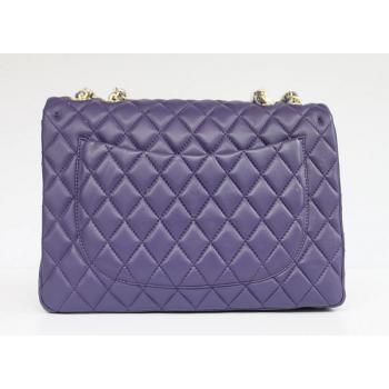 Quality Chanel  Flap bags 1114 Purple Lambskin Ladies Bag