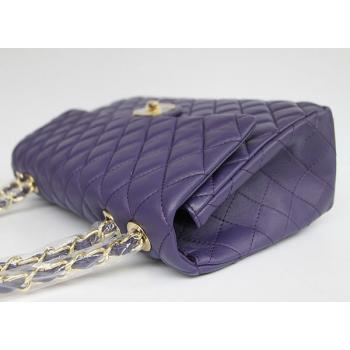 Quality Chanel  Flap bags 1114 Purple Lambskin Ladies Bag