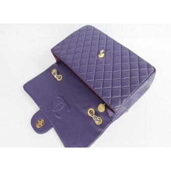 Quality Chanel  Flap bags 1114 Purple Lambskin Ladies Bag