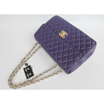 Quality Chanel  Flap bags 1114 Purple Lambskin Ladies Bag