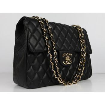 Quality Chanel  Flap bags 1114 Black Lambskin Ladies Bag