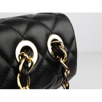 Quality Chanel  Flap bags 1114 Black Lambskin Ladies Bag