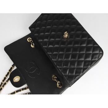 Quality Chanel  Flap bags 1114 Black Lambskin Ladies Bag