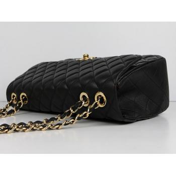 Quality Chanel  Flap bags 1114 Black Lambskin Ladies Bag