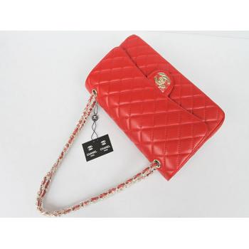 Chanel  Flap bags 01113 Red Medium Ladies Bag Replica