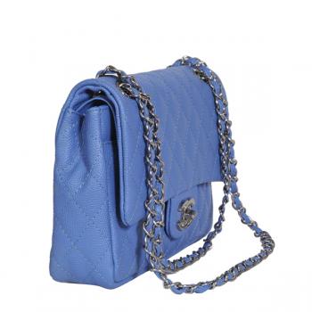 Chanel  Flap bags 35980 Blue Cow Leather Small Handbags